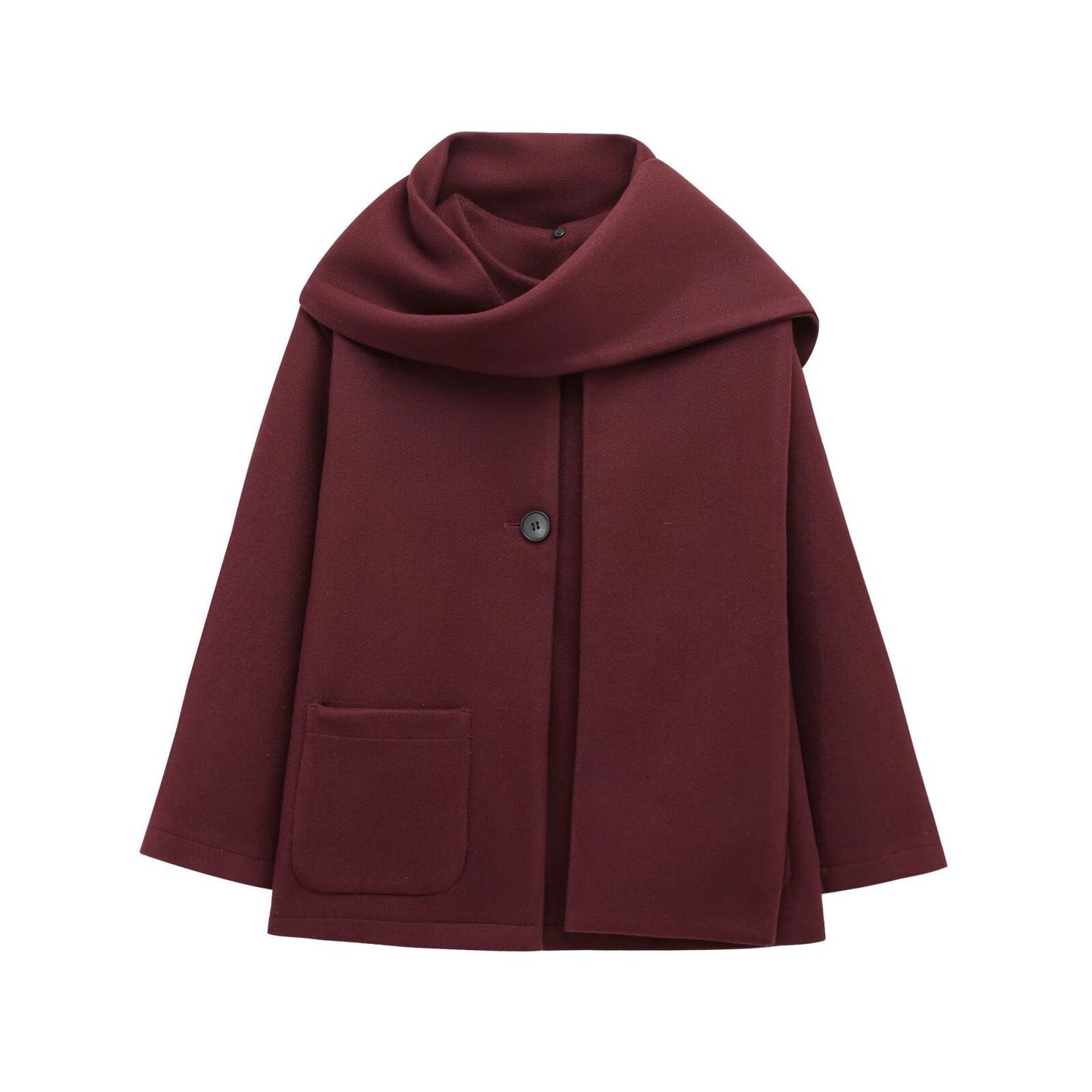 Chaquetón Mujer Elegante Cuello Alto - Nèora