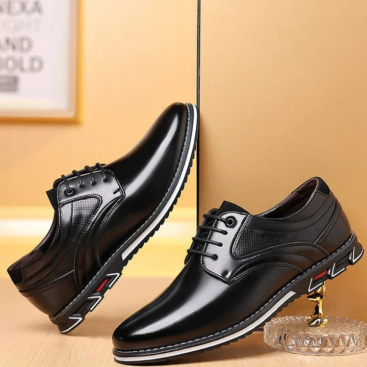 Zapatos cómodos de cuero ortopédicos