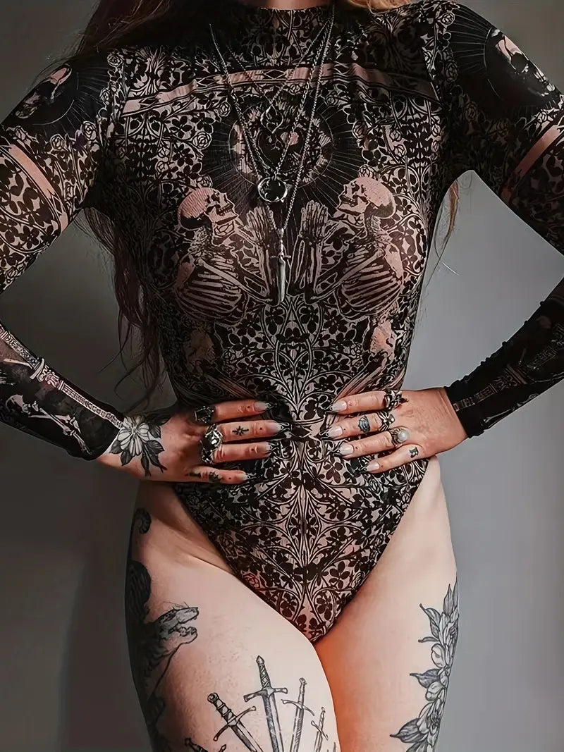 Body de malla transpirable manga larga - Vestiria
