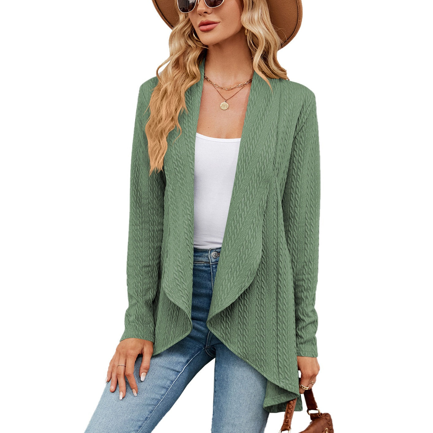 Chaqueta de punto suelta y cómoda