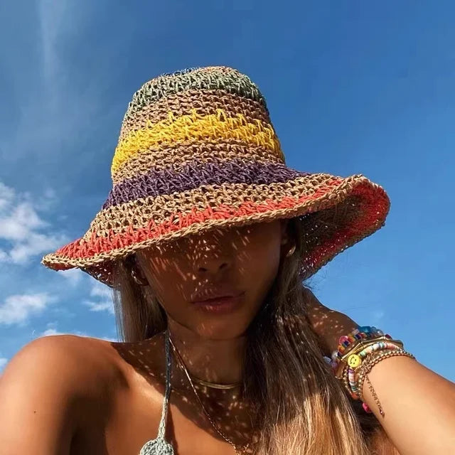 Sombrero Tejido a Mano Colorido y Estilo