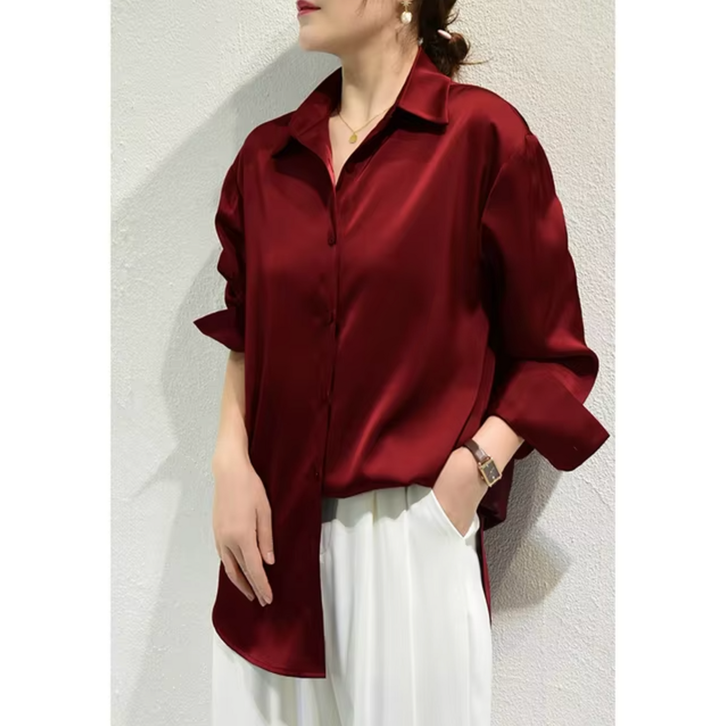 Blusa Satinada Glamour Femenina