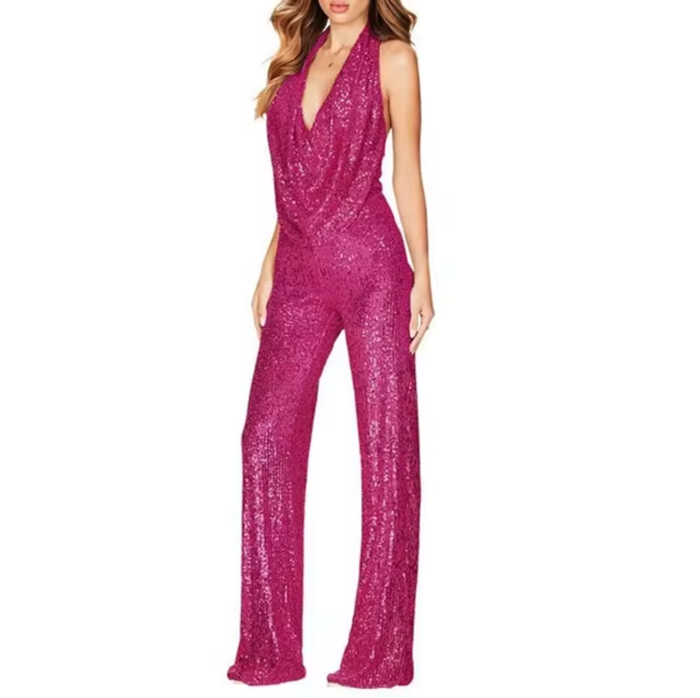 Mono de cuello halter Brillante Fiesta