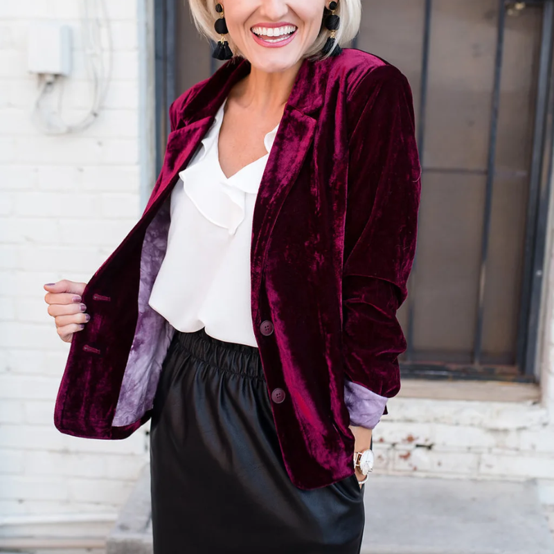 Chaqueta de Terciopelo Mujer Elegante Fiesta