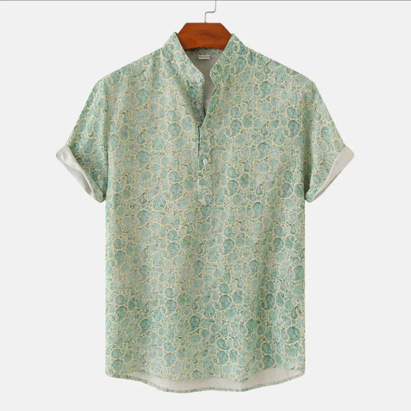 Camisa Hombre Estampado Verano Elegante