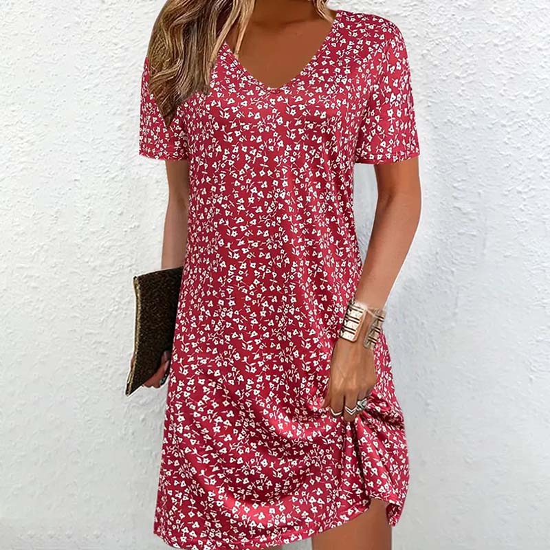 Vestido Floreado Cómodo Verano - Vestiria