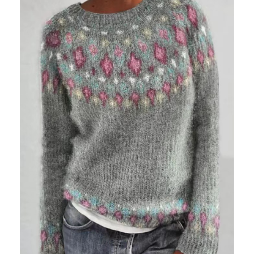 Sudadera Mujer Patrón Invernal Cálido - Vestiria
