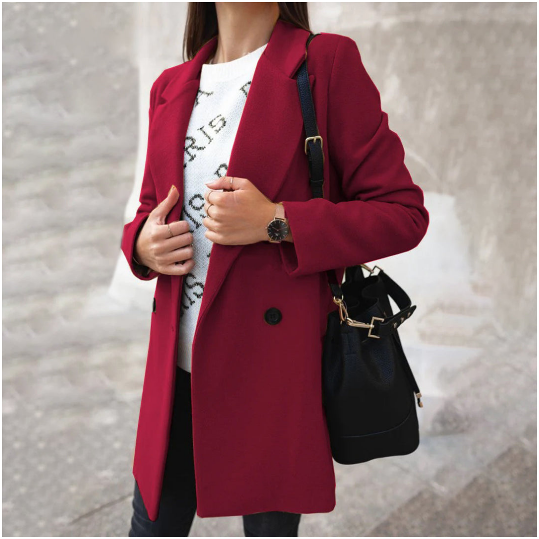 Abrigo Gabardina Larga Elegante Mujer
