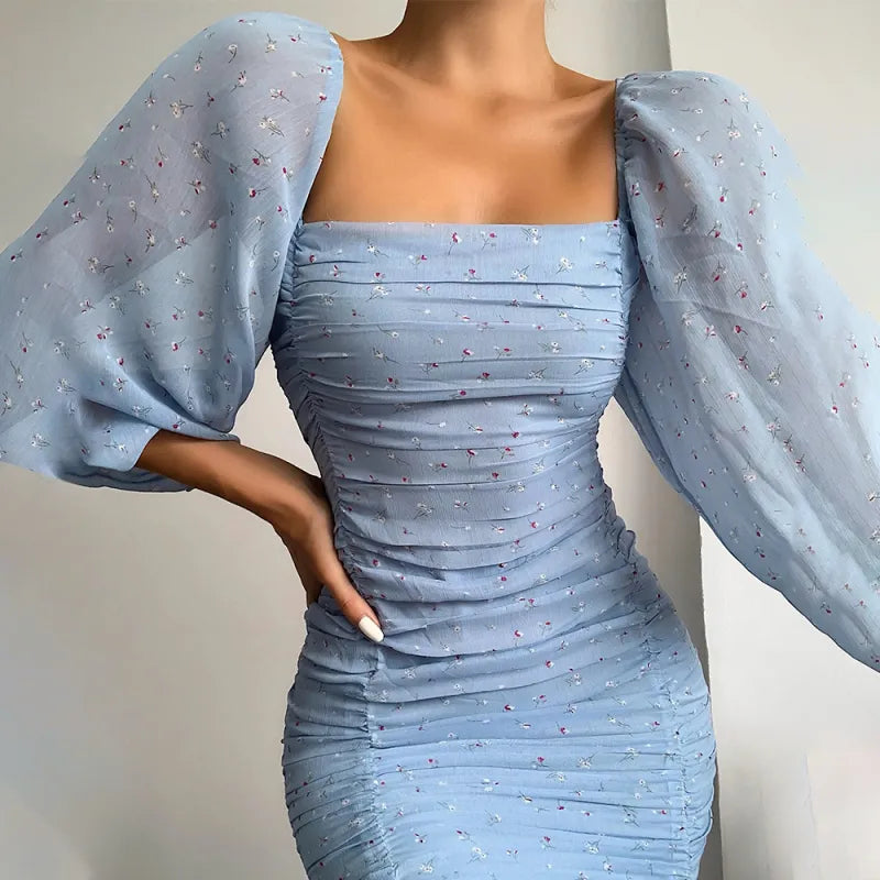 Vestido Corto Florales Mujer - Vestiria