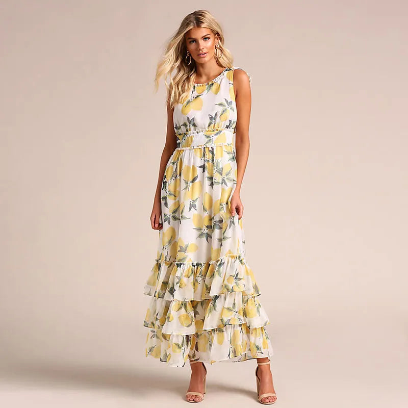 Vestido sin mangas estampado floral - Vestiria
