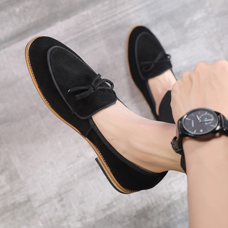 Mocasines Hombre Cuero Genuino Lazo Elegante