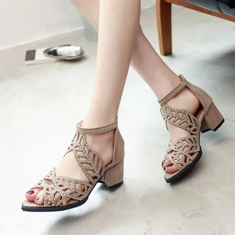 Sandalias Boho Chic con Tacón Alto