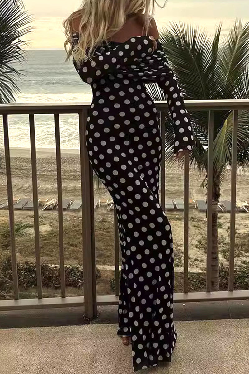Vestido Elegante Falda Larga Mujer - Vestiria