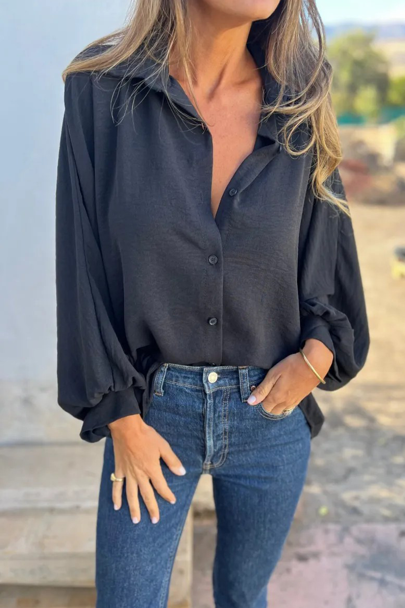 Blusa Mujer Elegante Manga Larga Casual