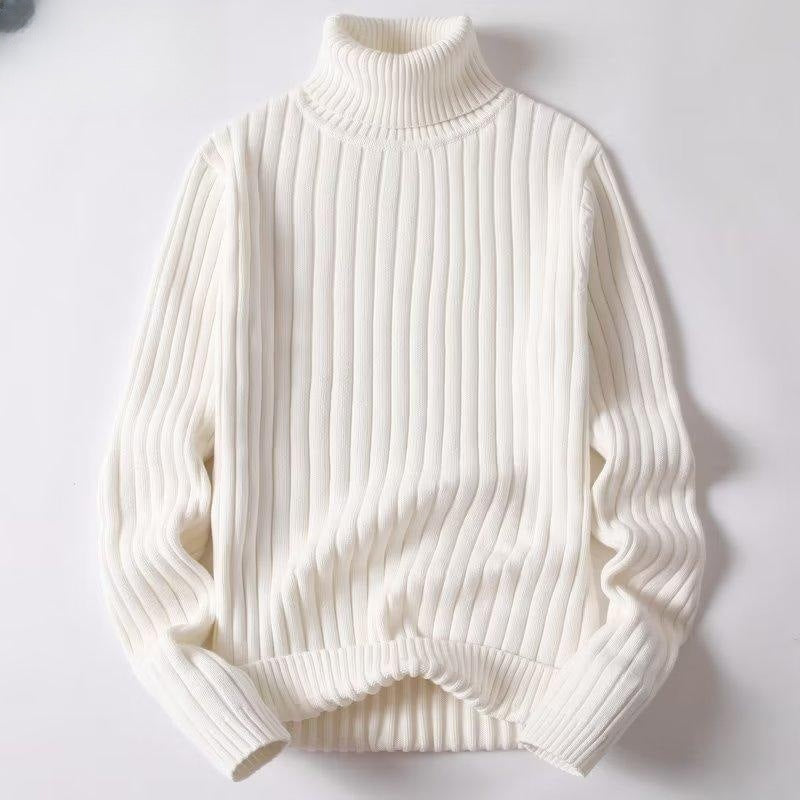 Jersey Cuello Alto Hombre Acanalado Cálido