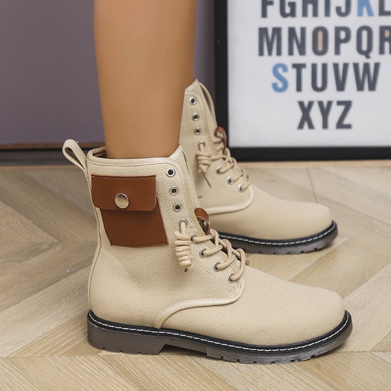 Botas Mujer Urbanas con Cordones Modernas