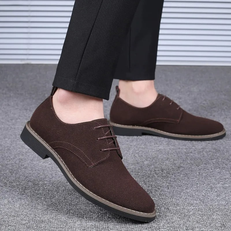 Zapatos Hombre Clásicos Ante Brillante