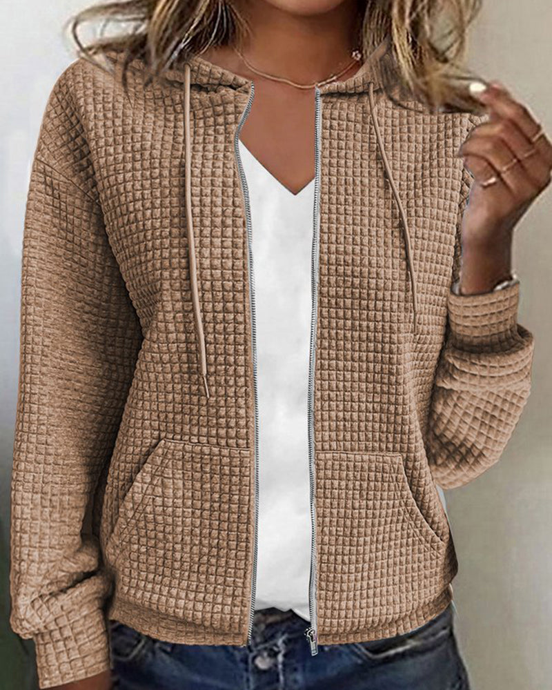 Chaqueta Mujer Cómoda con Cierres Prácticos