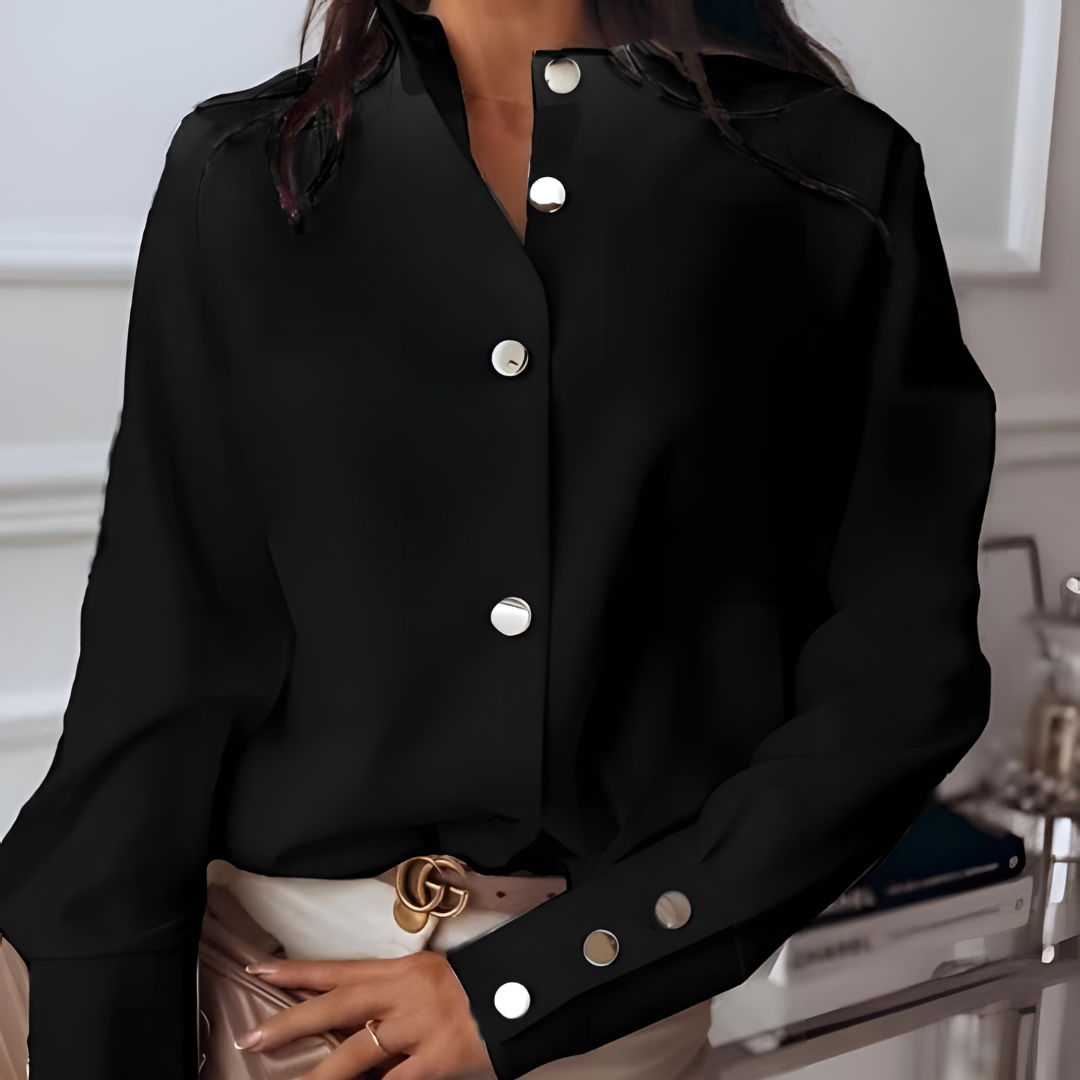 Blusa Elegante Mujer con Detalle Botones