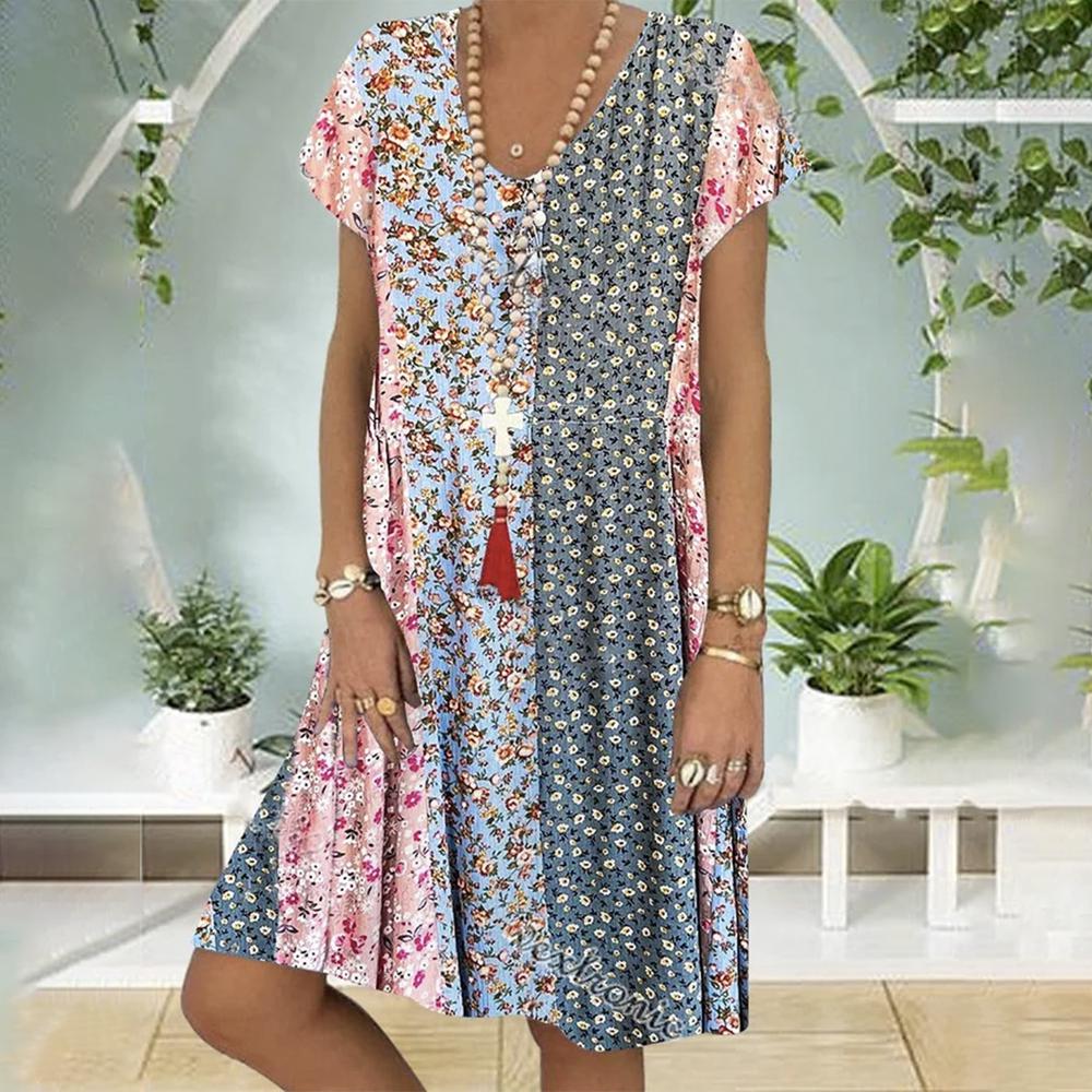 Vestido Corto Estampado Verano - Vestiria