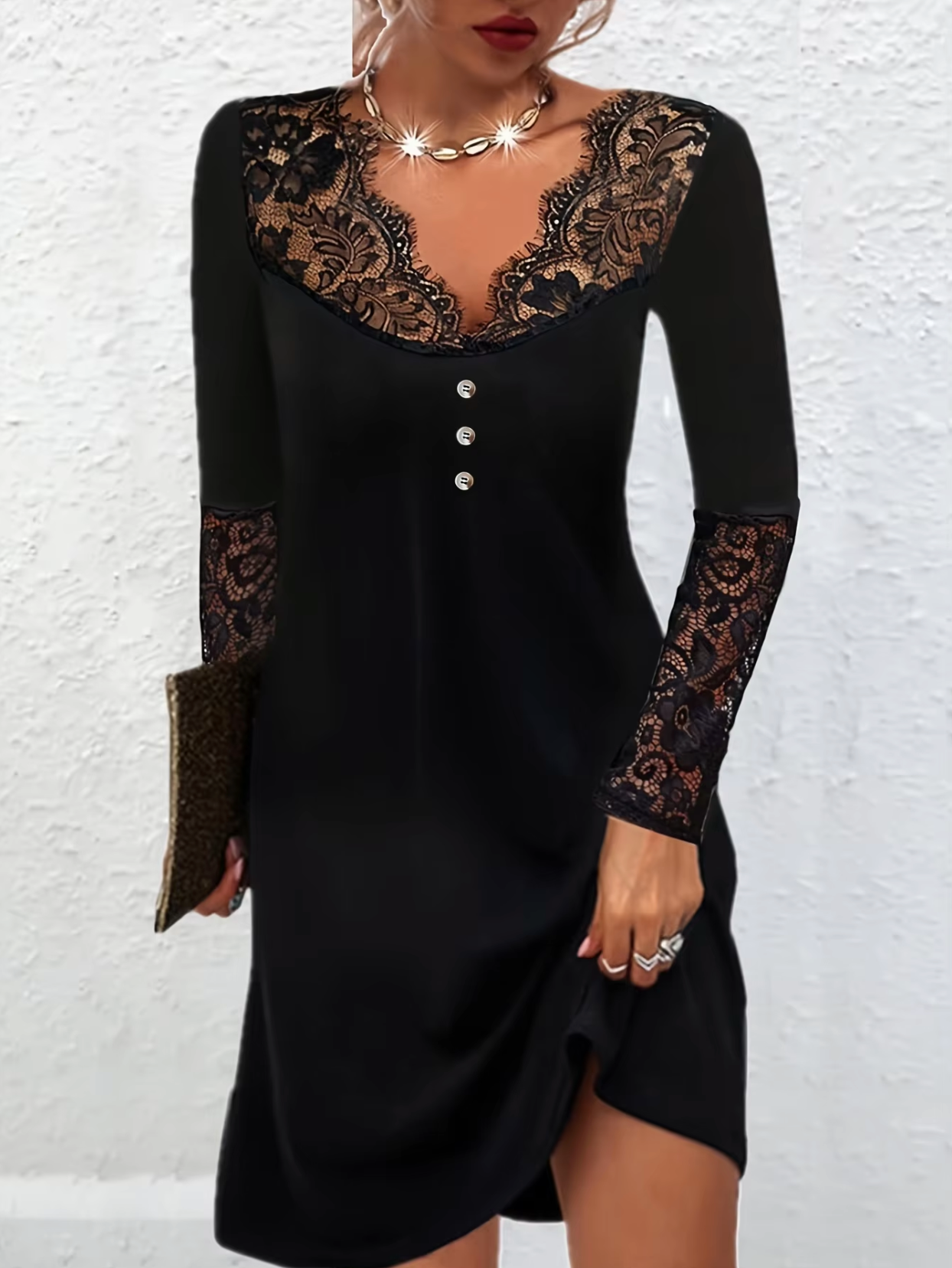 Vestido de Encaje Floral Chic - Vestiria