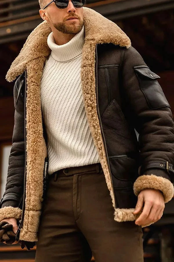 Chaqueta de Piel Suave y Cálida
