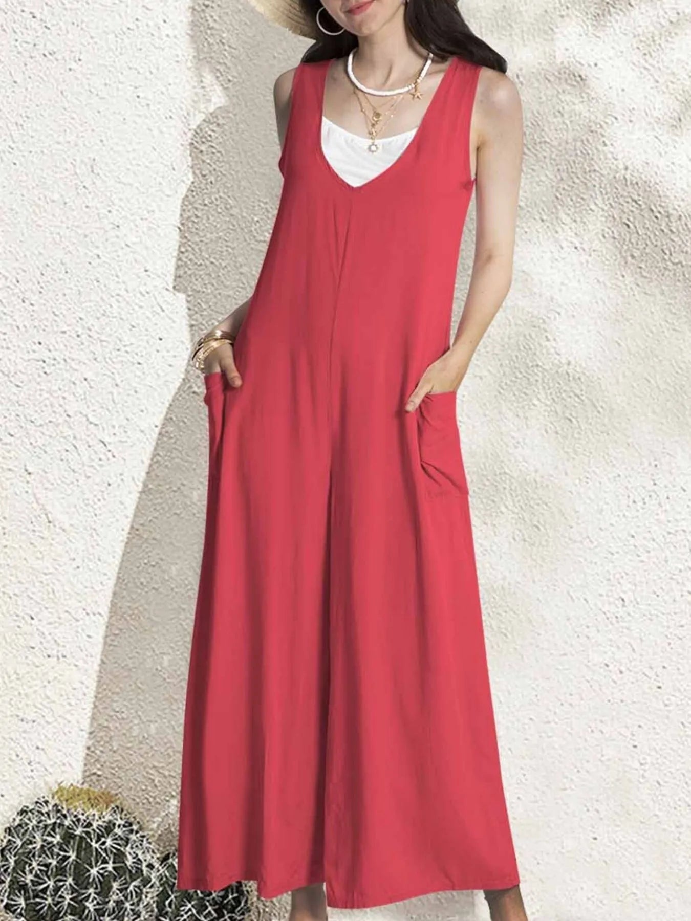 Mono ligero sin mangas cuello pico