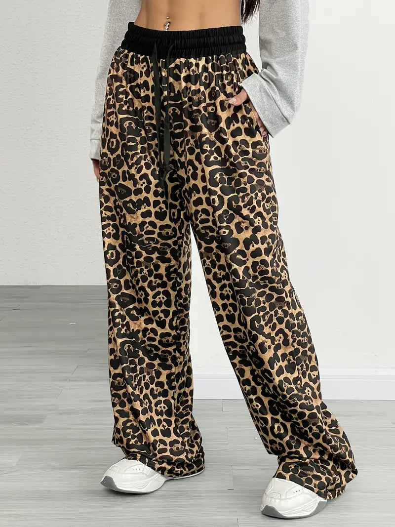 Pantalón Leopardo Suave y Amplio - Vestiria