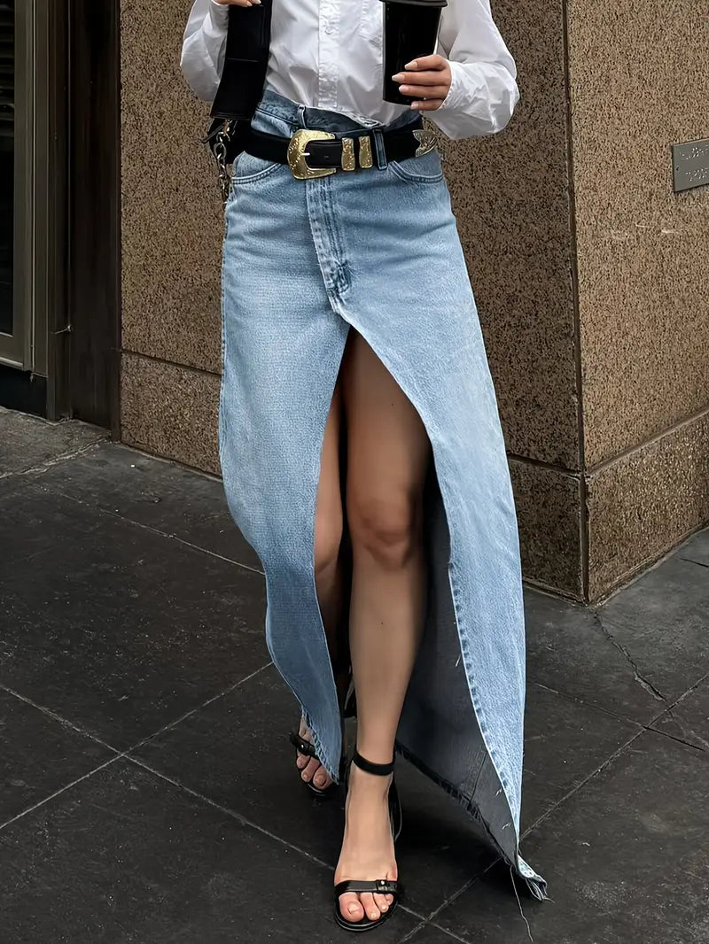 Falda Jeans Mujer Estilo Casual - Vestiria