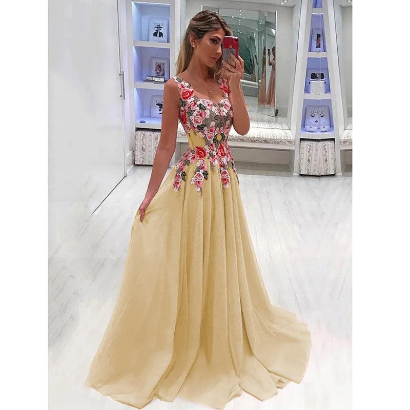 Vestido Floral Maxi Estampado Floral