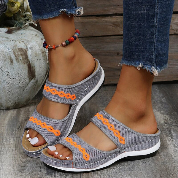 Sandalias cómodas para mujer con suela flexible y cierre seguro