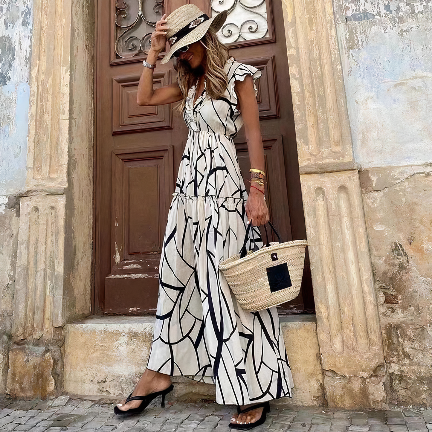 Vestido de Mujer con Volantes Florales - Vestiria