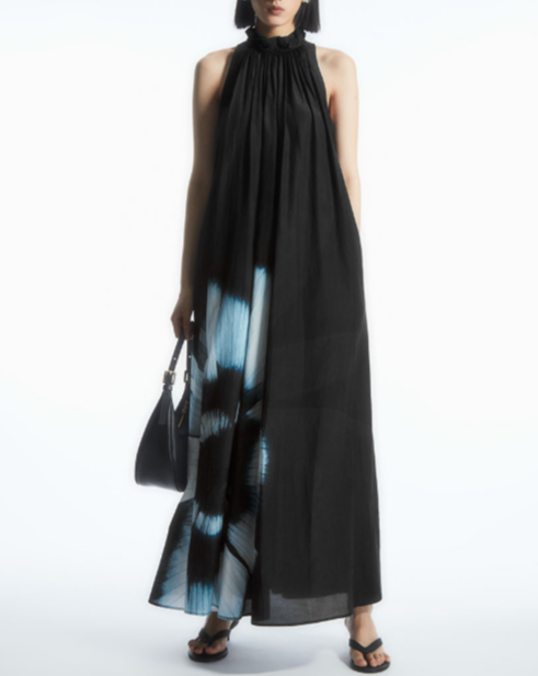 Vestido Seda Estampado Floral Elegante - Vestiria