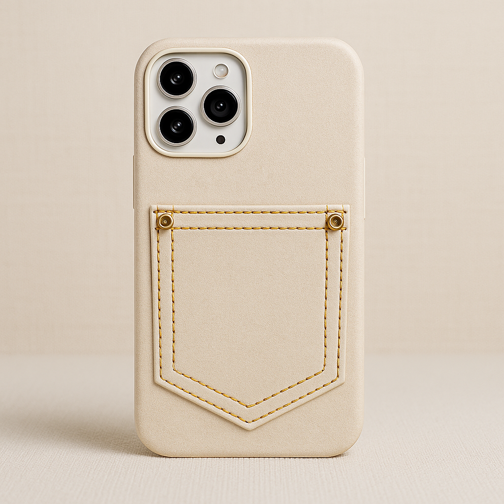Funda Denim Estilo Vintage para iPhone