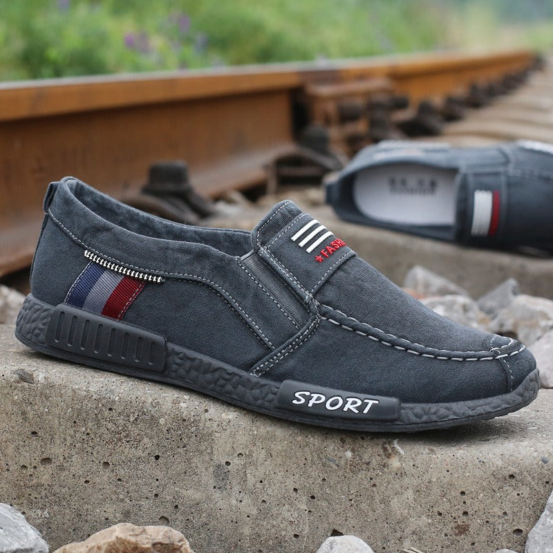Zapatos Hombre Lona Respirable Diseño Casual