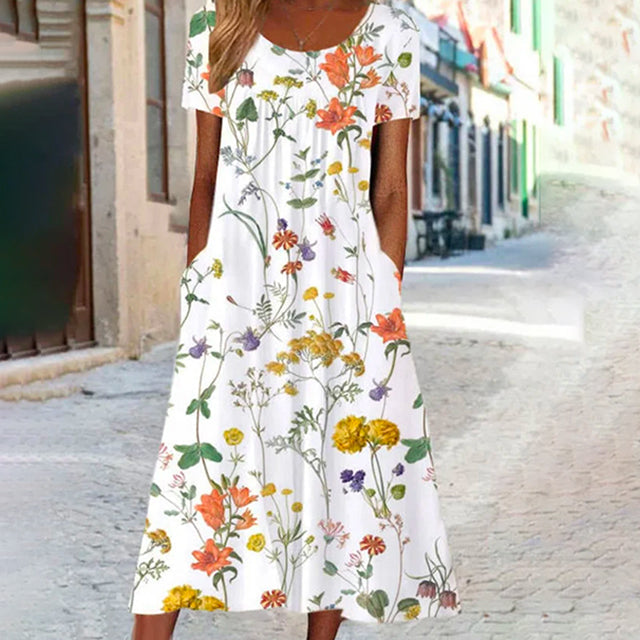 Vestido Largo Floral Estilo Boho Verano - Vestiria