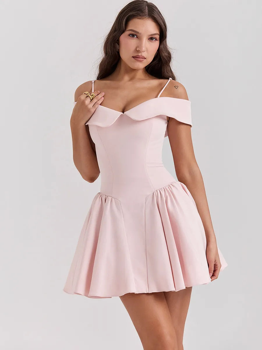 Vestido Noche Elegante Hombros Descubiertos