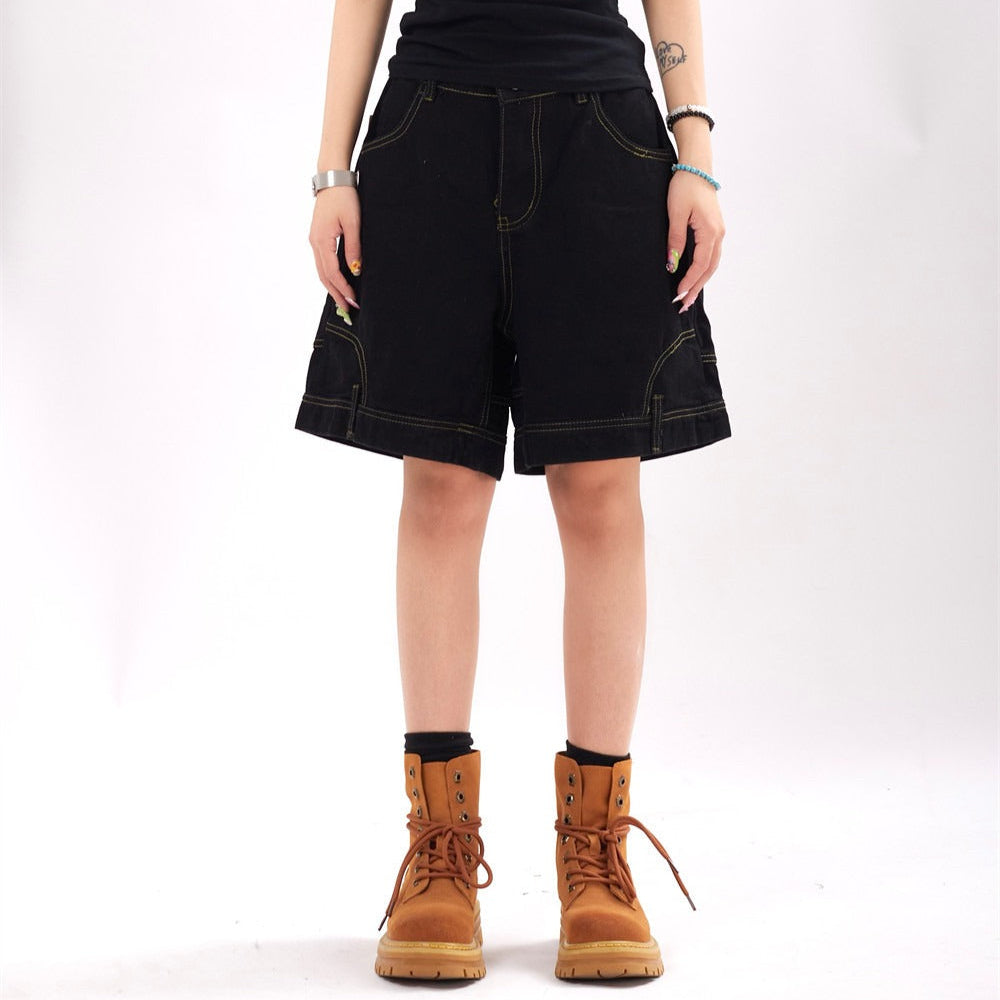 Shorts vaqueros mujer holgados estilo callejero