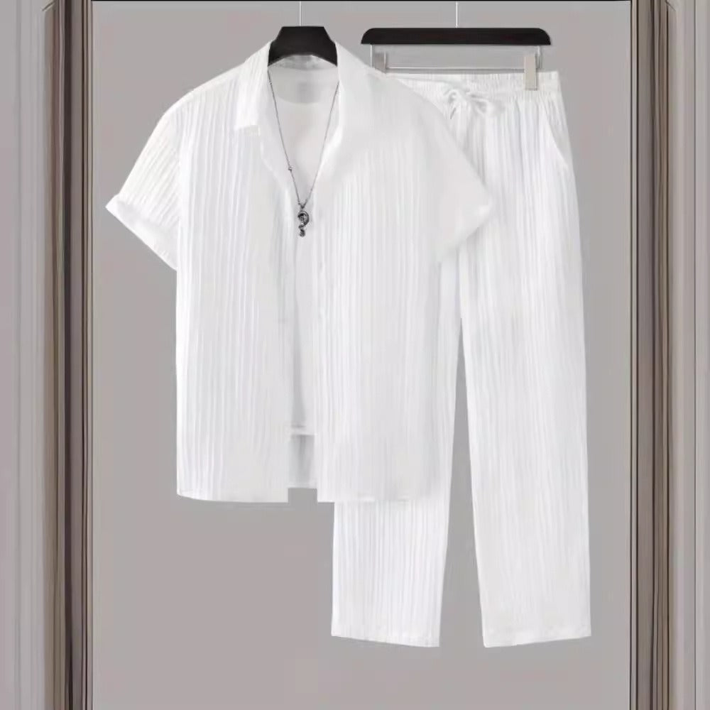 Pantalones Hombre Plisados Estilo Casual
