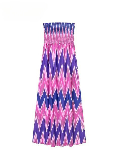 Vestido Midi sin Tirantes Elegante - Vestiria