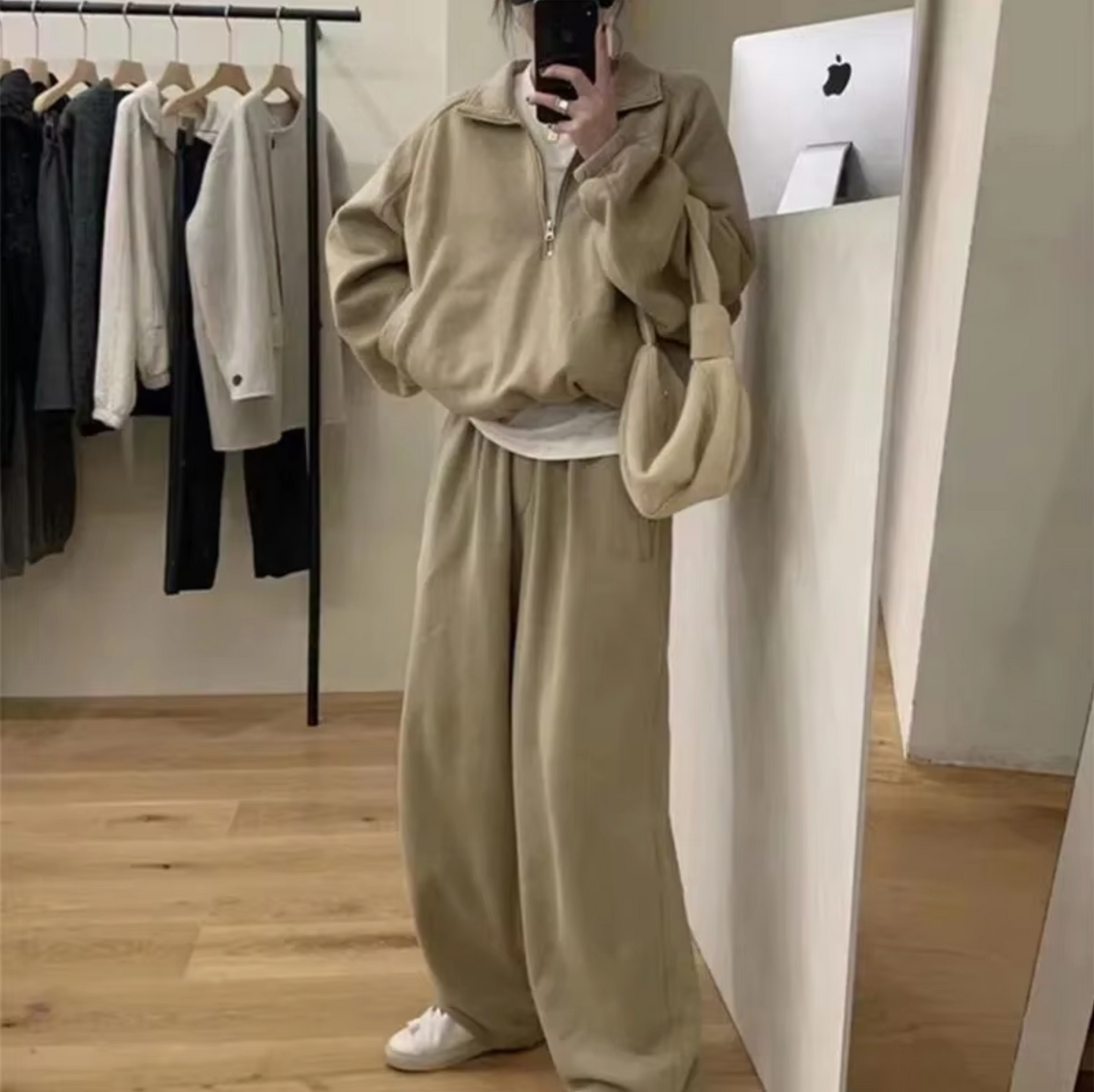 Sudadera y Pantalón Deportivos Con Estilo Casual