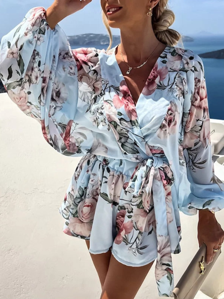 Top de Manga Larga Estampado Verano
