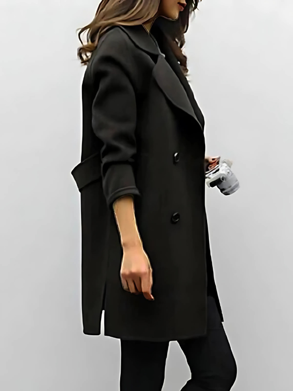 Abrigo Trench Mujer Elegante Largo