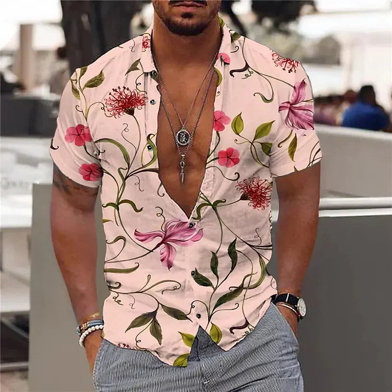 Camisa Hombre Estampado geométrico elegante