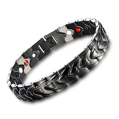 Pulsera Titanio Corazón Magnética Elegante - Vestiria
