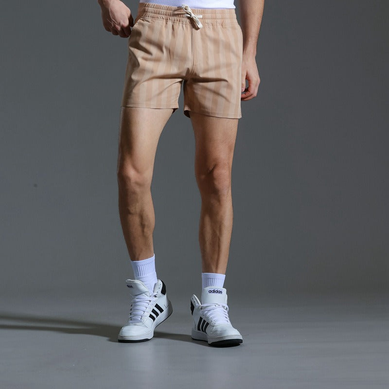 Pantalones cortos deportivos hombre rayas verticales