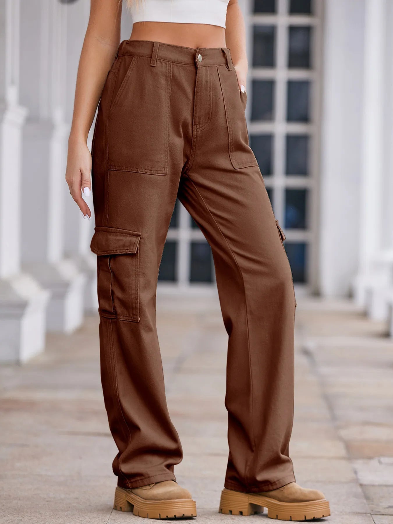 Pantalones Vaqueros Informales Cintura Alta