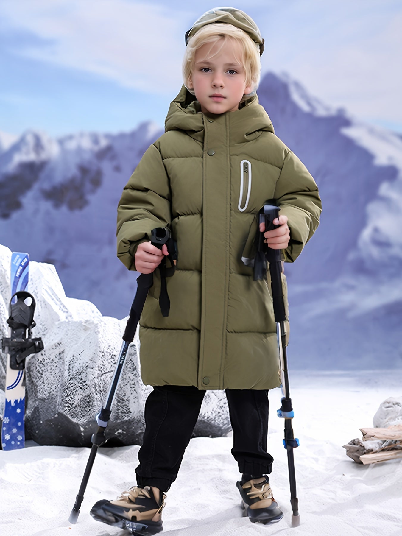 Chaquetón Acolchado Niño Capucha Manga Larga - Vestiria