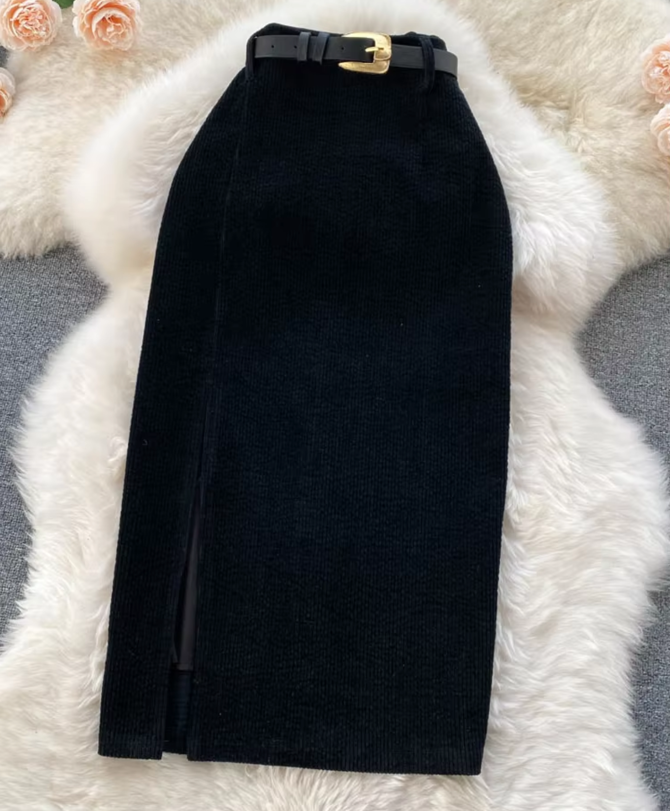 Falda Mujer Larga Elegante Abierta