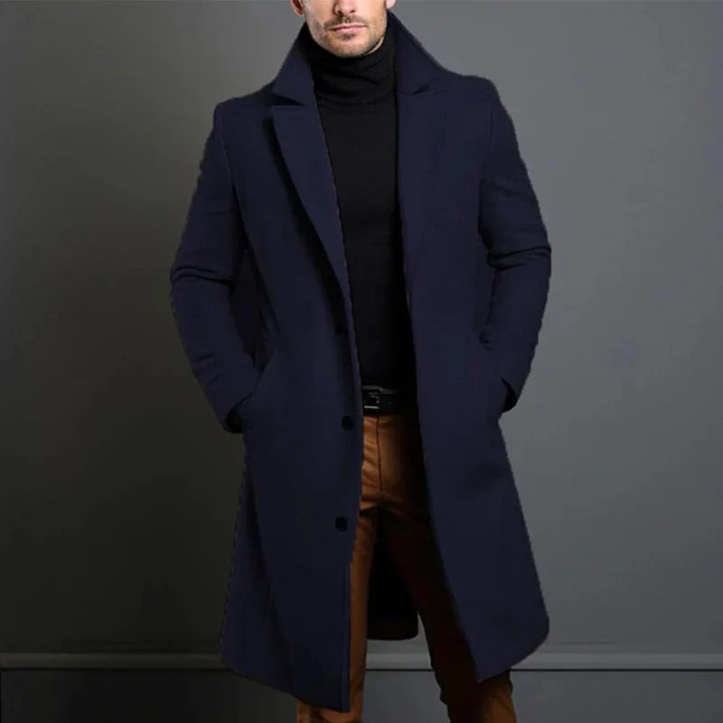 Abrigo Trench Clásico Hombre Elegante